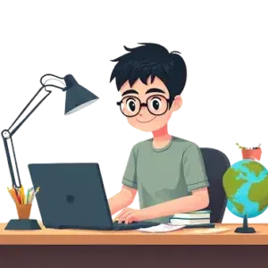 Student working